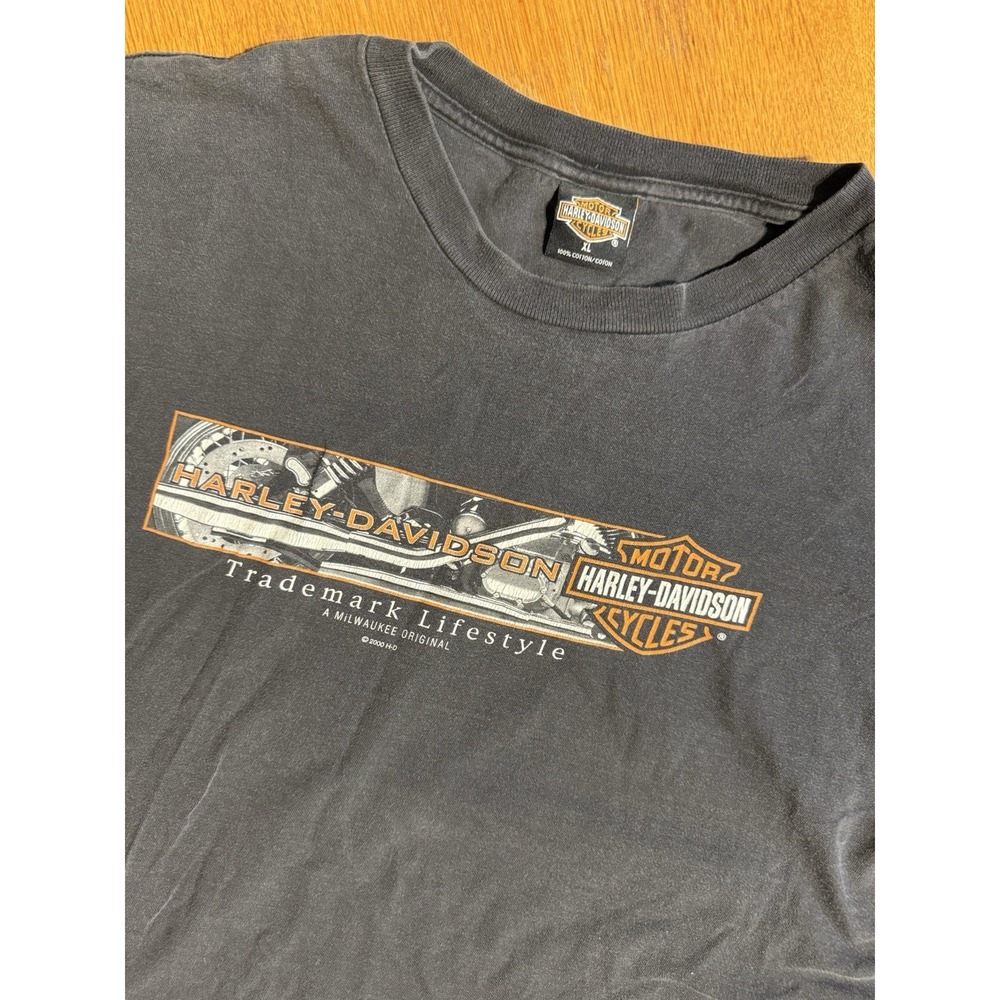 Vintage Y2K Harley-Davidson Barnett El Paso XL Eagle Flag T-Shirt Made In USA